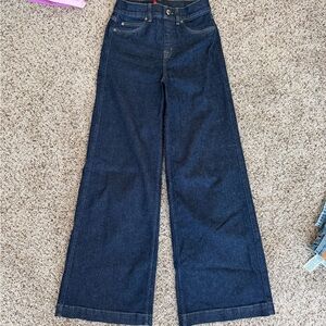 SPANX Dark Indigo Wide-Leg Jeans